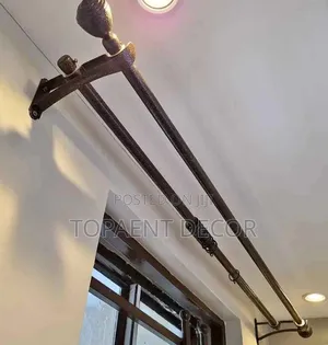 Built Strong,Styled Modern Powder Coated Brown Curtain Rods