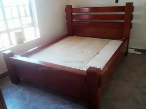 5x6 Modern Hardwood Bed - Pay on Delivery