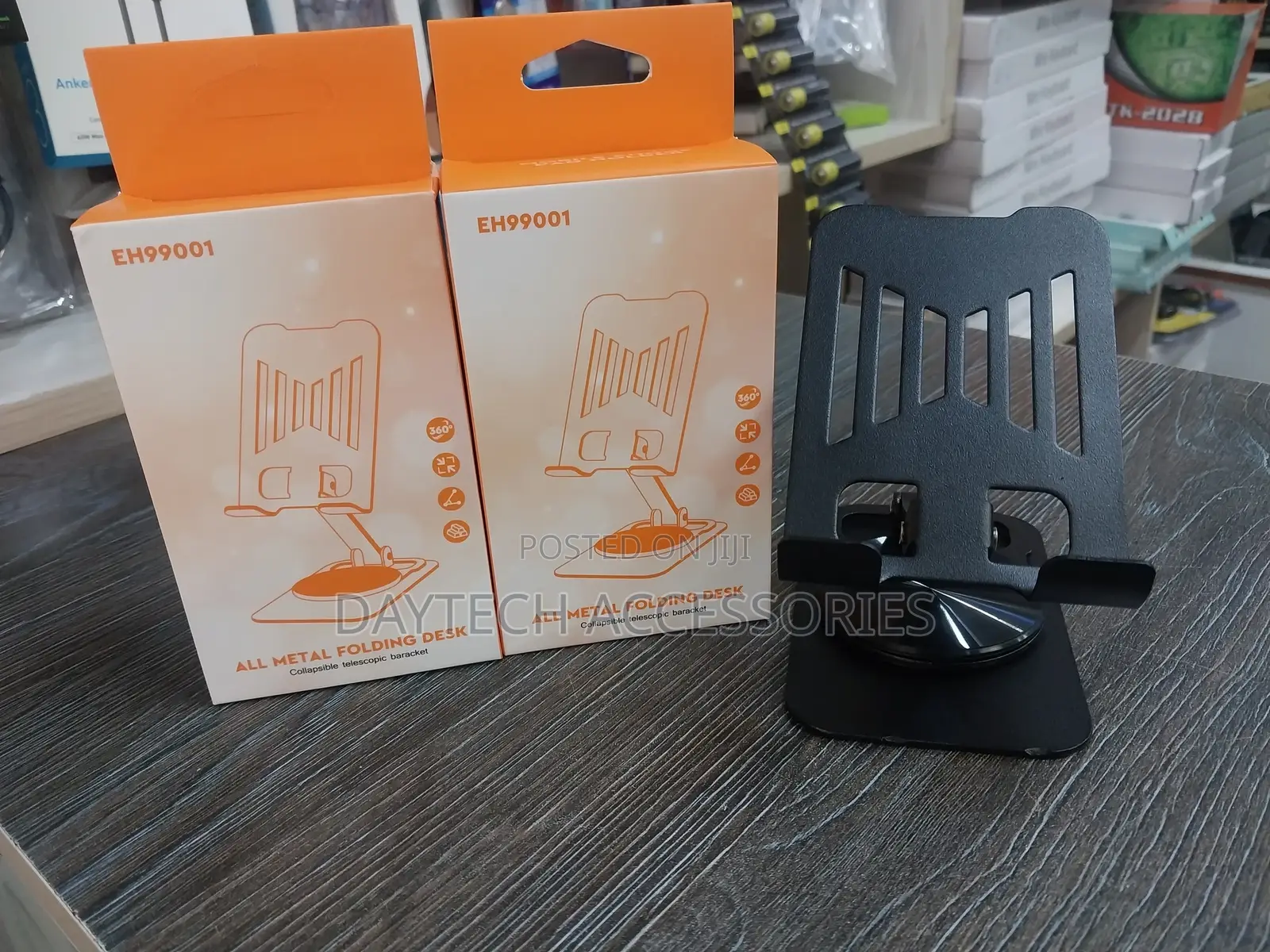 Adjustable Desktop Phone and Tablet Holder Stand.