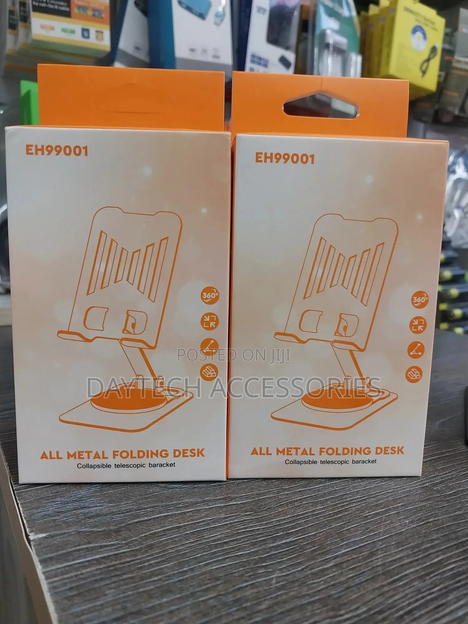 Adjustable Desktop Phone and Tablet Holder Stand.