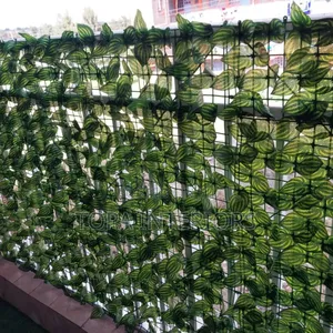 Beautiful Artificial Balcony Ivy Privacy Fence With Watermelon Colour