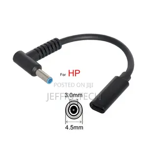 Hp Laptop Charging Cable Type-C Female to 4.5x3.0 Blue Pin Male (Type