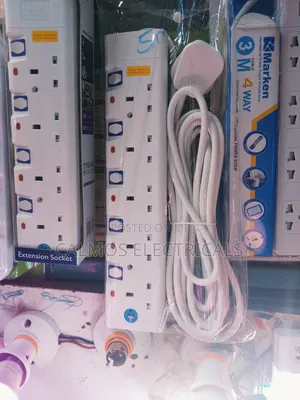 5ways Extension Cord 5 Meters Cable Length