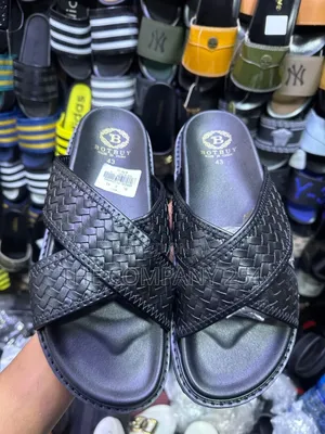 Quality Leather Designer Men Casual Slides