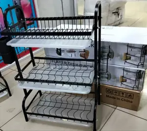 Modern 3 Tier Carbon Dish Rack