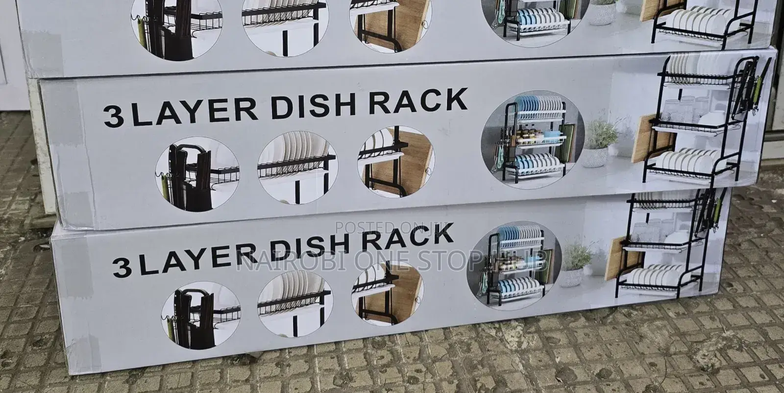 3 Layer Carbon Dish Drying Rack