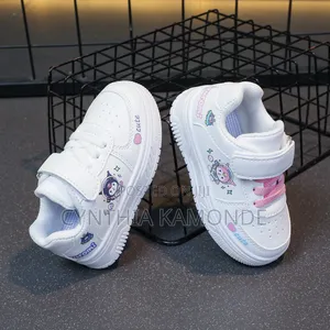 White" Pink Sneakers