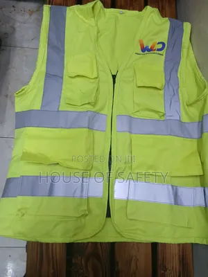 Luminous Green Haf Jacket With Silver Reflectors