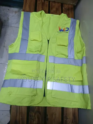 Luminous Green Haf Jacket With Silver Reflectors
