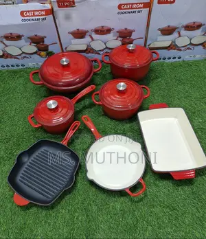 11 PCS Enamel Cast Iron Cooking Pots*