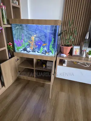 Premium 3ft Aquarium With Wooden Stand Led Lighting