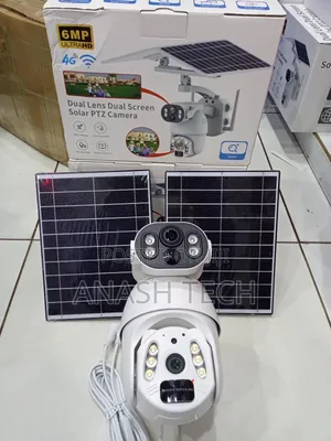 Dual View,Dual Solar Panel 6mp Ultrahd Ubox Outdoor Solar PTZ Camera