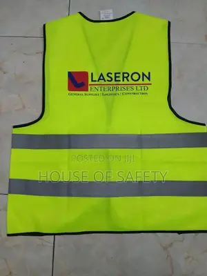 Floresent Safety Vest With High Visibility Silver Stripes