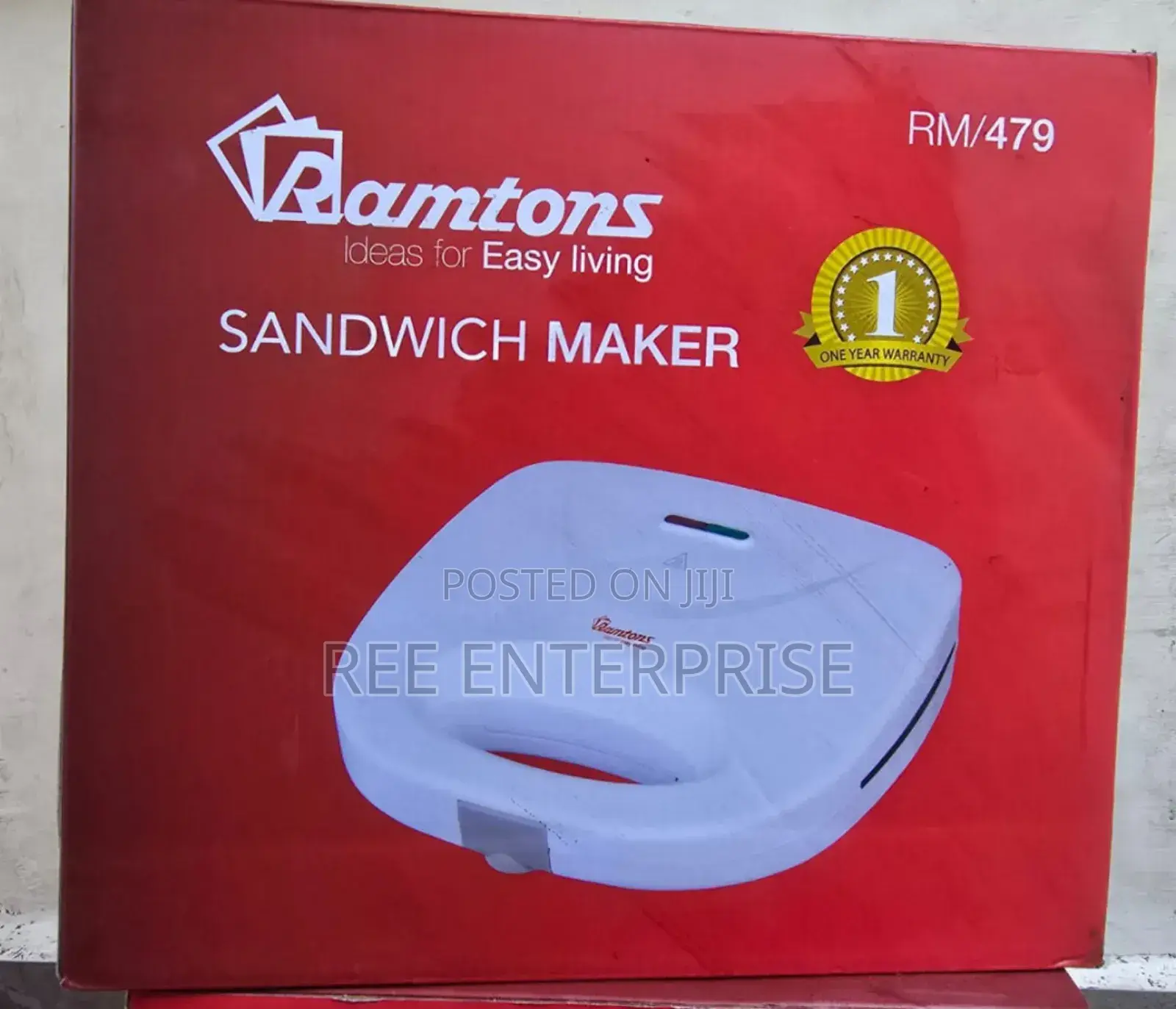 Rm/479 Sandwich Maker Ramtons Toaster
