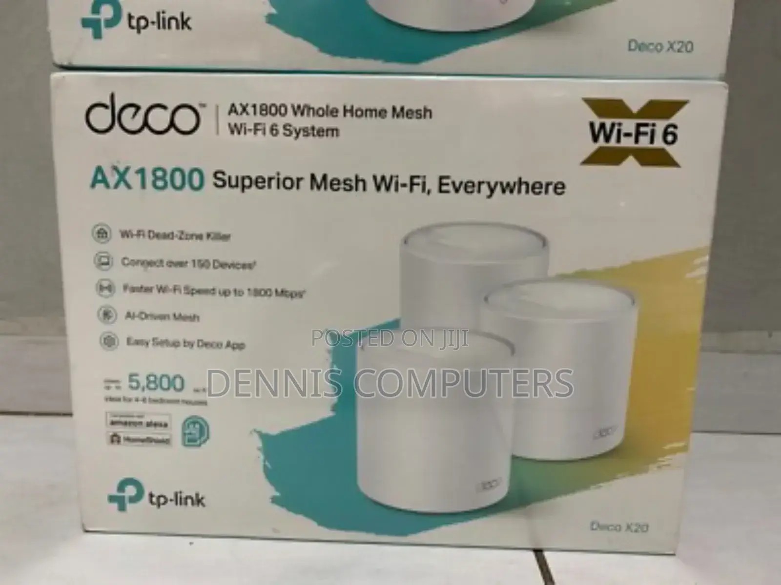 Tp-Link Deco X20 Ax1800 3-Pack Whole Home Mesh Wi-Fi 6