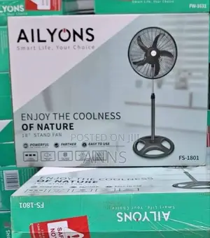 Black Ailyons Standing Fan 18'