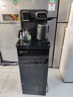 Black and Silver Nunix A1c Bottom Load Hot and Cold Water Dispenser