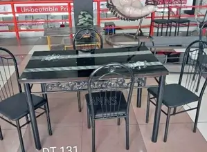 Executive Black Dinning Table - 4 Sitter