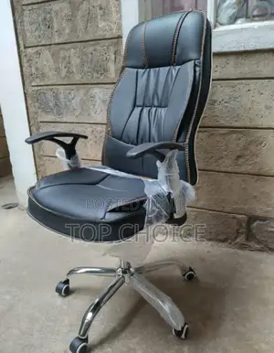Modern High-Back Leather Office Chair