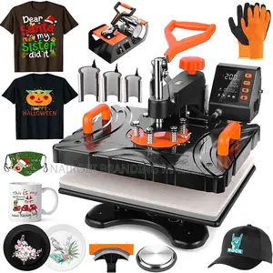 Double Display Advanced New 8 in 1 Combo Heat Transfer Machine