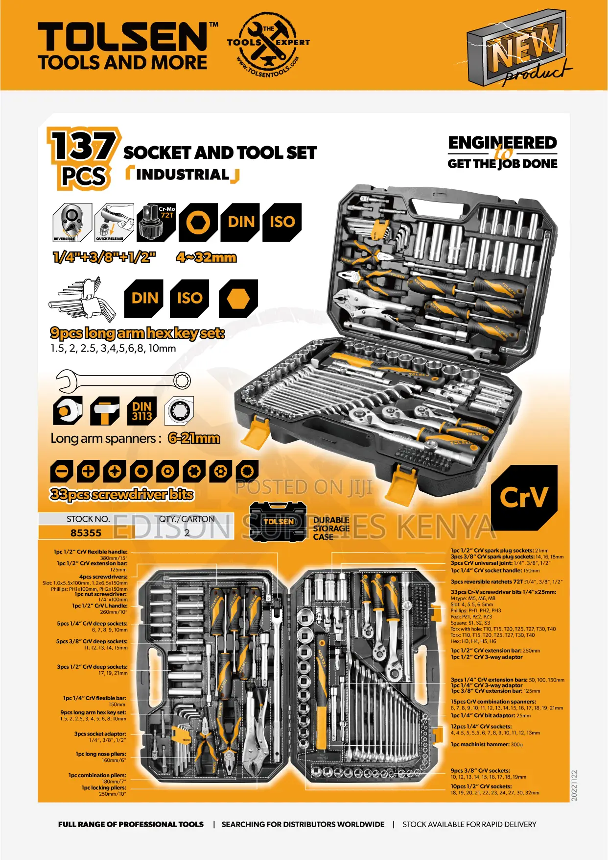 137 PCS Tools Set Mechanics Socket Set Car Repair Garage Workshop Tool