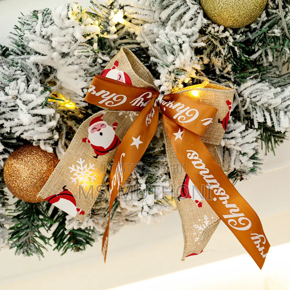 Christmas Garland With Ball Ornaments,Candy Canes, Eucalyptus Leaves
