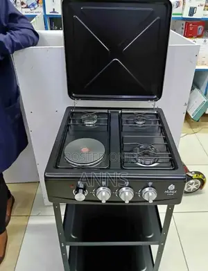 Nunix 3 Gas+1 Electric Standing Cooker With Shelves Nu-,1