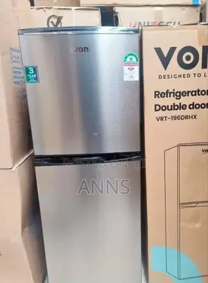 Von 195 Litres Two Door Refrigerator (Silver Body)