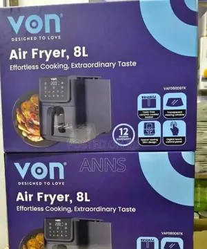 New Von 8l Electric Air Fryer (Effortless Cooking)