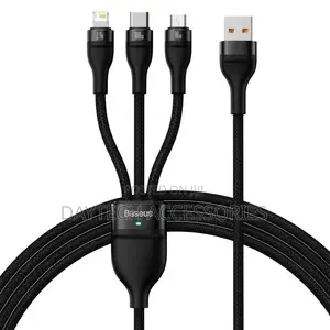 The Baseus Flash Series Two-for-Three Fast Charging Cable.