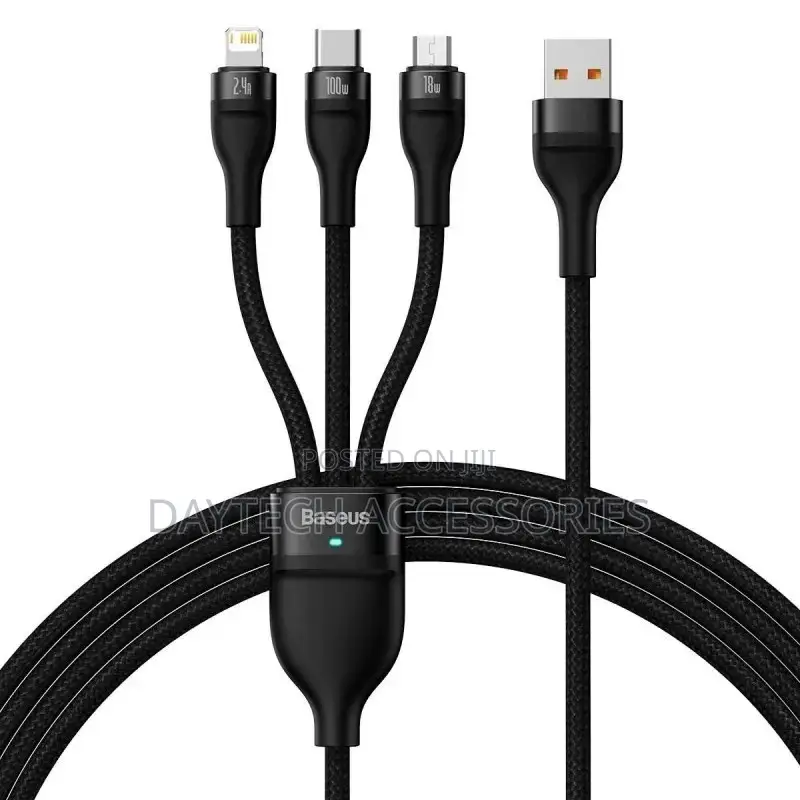 The Baseus Flash Series Two-for-Three Fast Charging Cable.