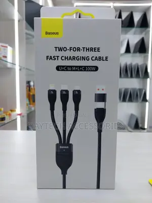 The Baseus Flash Series Two-for-Three Fast Charging Cable.