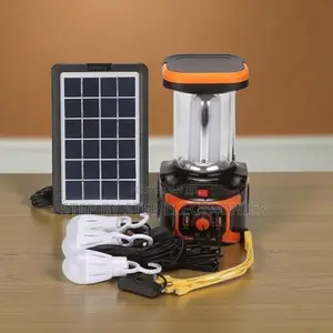 Solar Lighting System With 3w Led Bulbs, Torch and Phone Charging