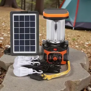 Portable Solar Lighting Kit With Led Bulbs and Fm Radio