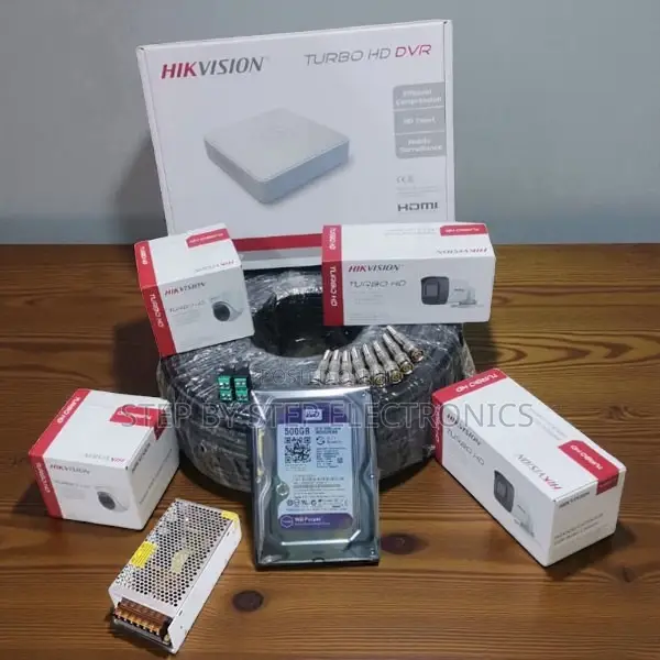 4 Hikvision 2mp Full Hd Security Cameras Kit Night Vision Cloud Backup