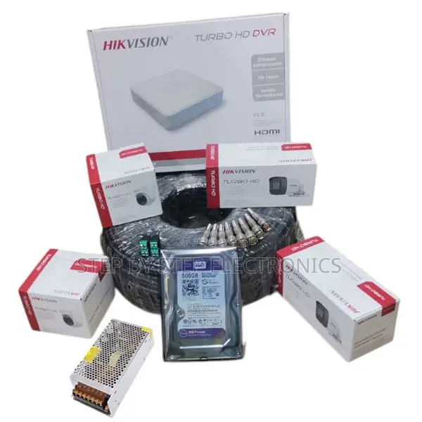4 Hikvision Full Hd CCTV System Kit Night Vision Support Waterproof
