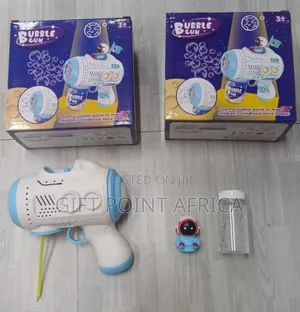 Battery Operated Bubble Gun With Inbuilt Bubble Water And Lights
