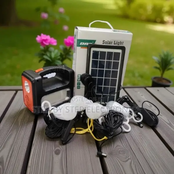 Dat at-9011b Solar Lighting Kit With Fm Radio USB Charging and Torch