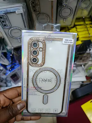 Ruhif Samsung Galaxy A34 5g Cover Luxury Diamond Glitter Magsafe Case