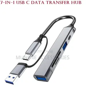 Usb-C Hubs 5 Port Usb Splitter Data Cable Memory Card Adapter