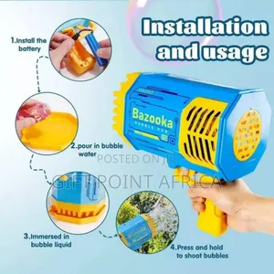Rechargeable 69 Holes Bubble Gun For Kids