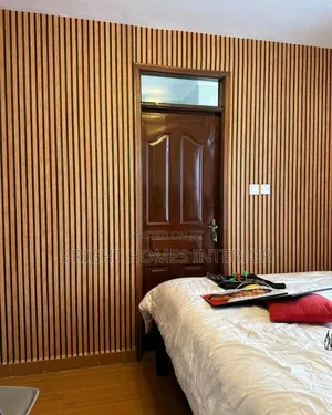 Brown Flutted Wallpaper Panel Like Flutted Wallpaper