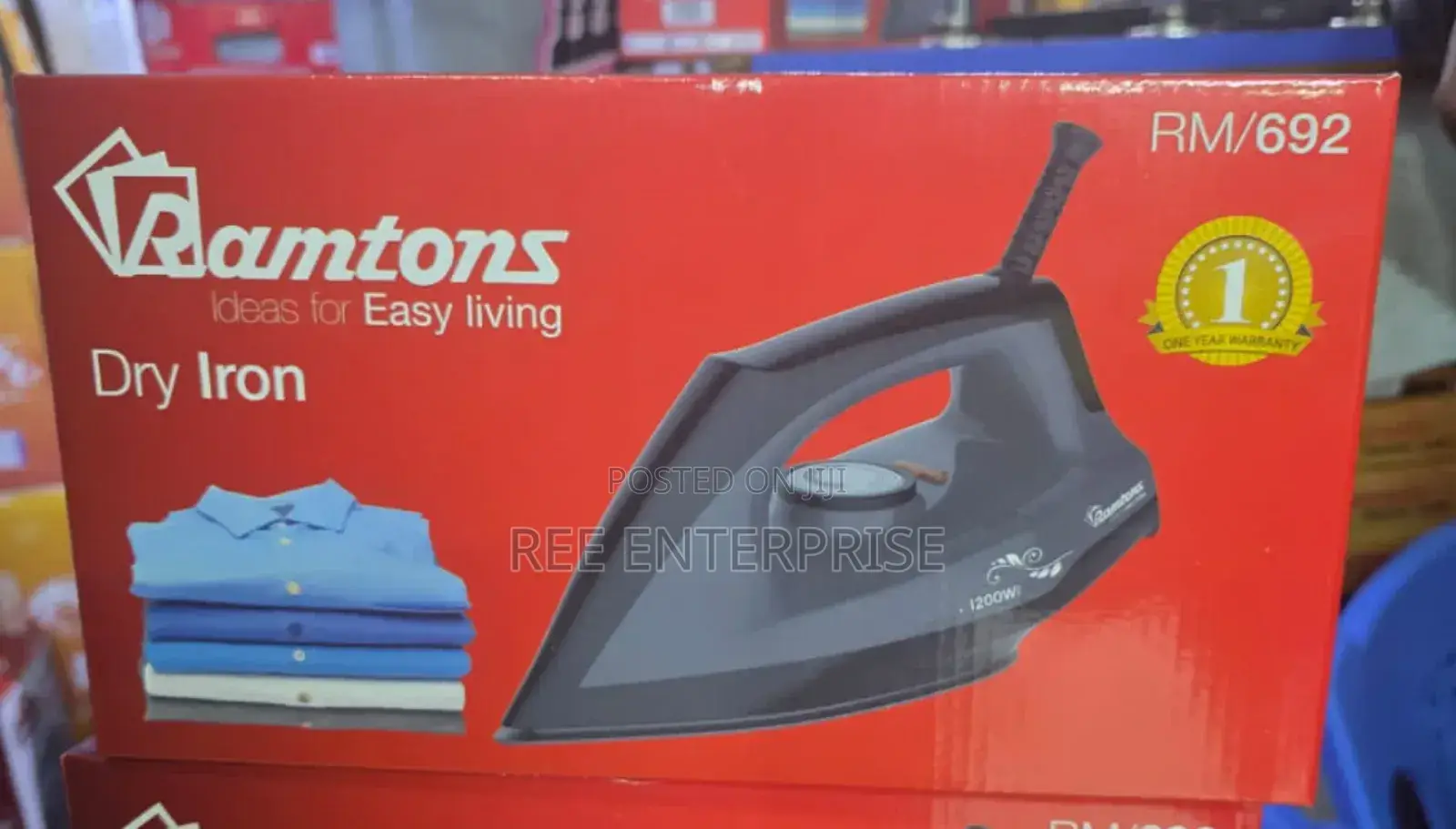Rm/692 Brand New Ramtons Dry Iron Box