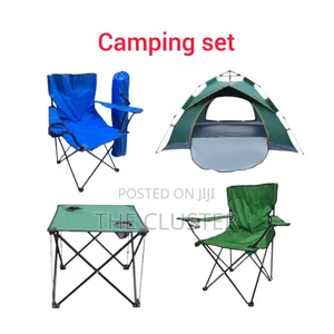Complete Camping Outdoor Set – 2 Folding Chairs, Portabletable 2–3p