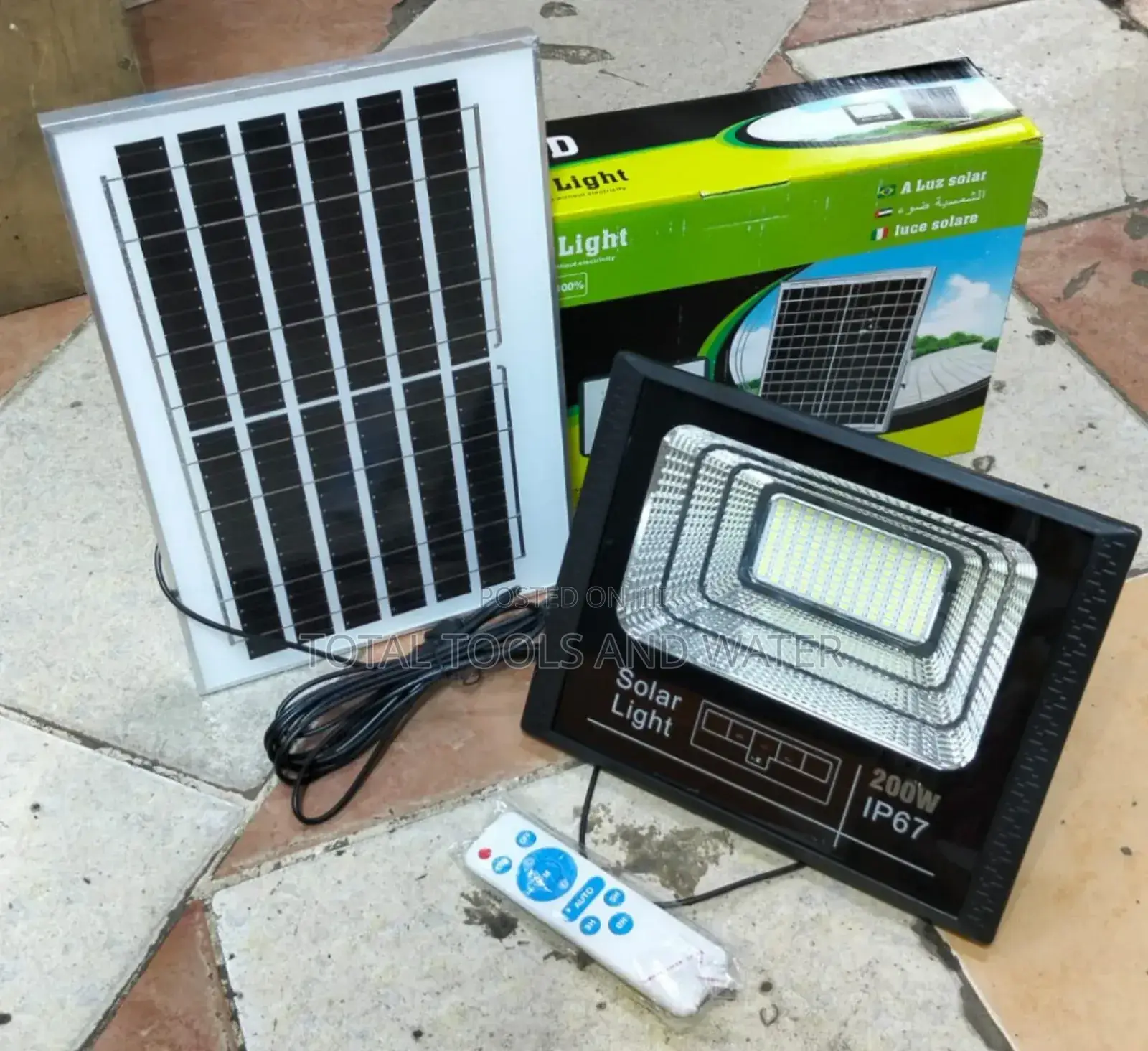 Security Inteligent Led Solar Flood Light 200 W 16 HRS Bright