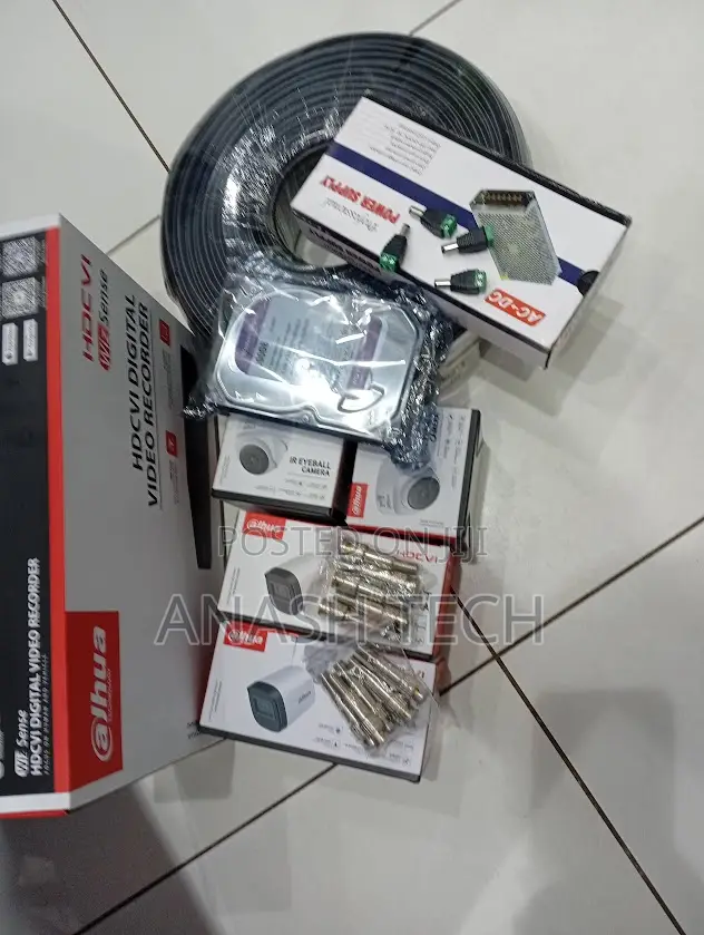 Upgraded Strong Dahua CCTV Camera 4 Channel Complete