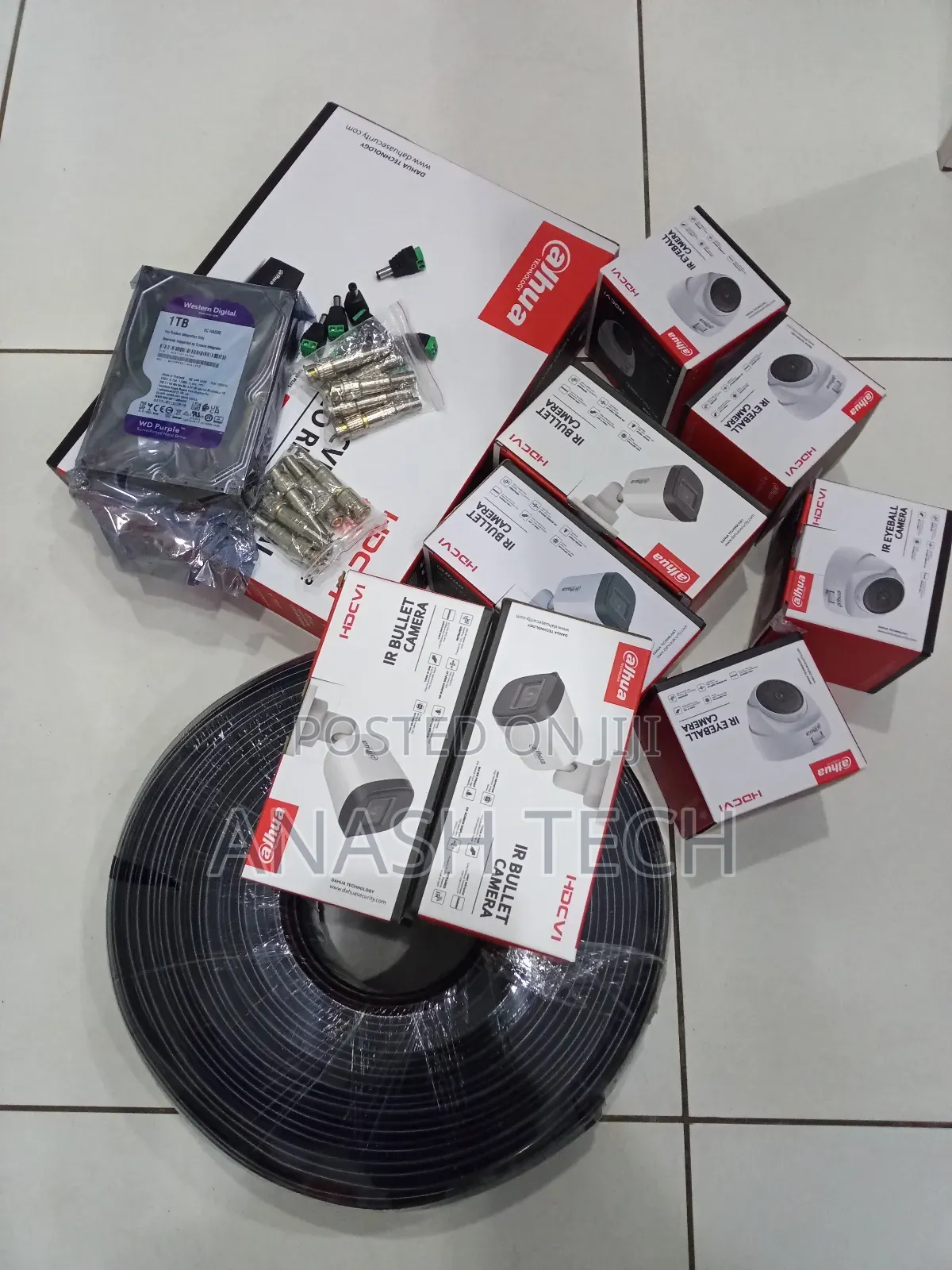 Lowcost Dahua Camera 8 Channel Complete Installation CCTV Full Package