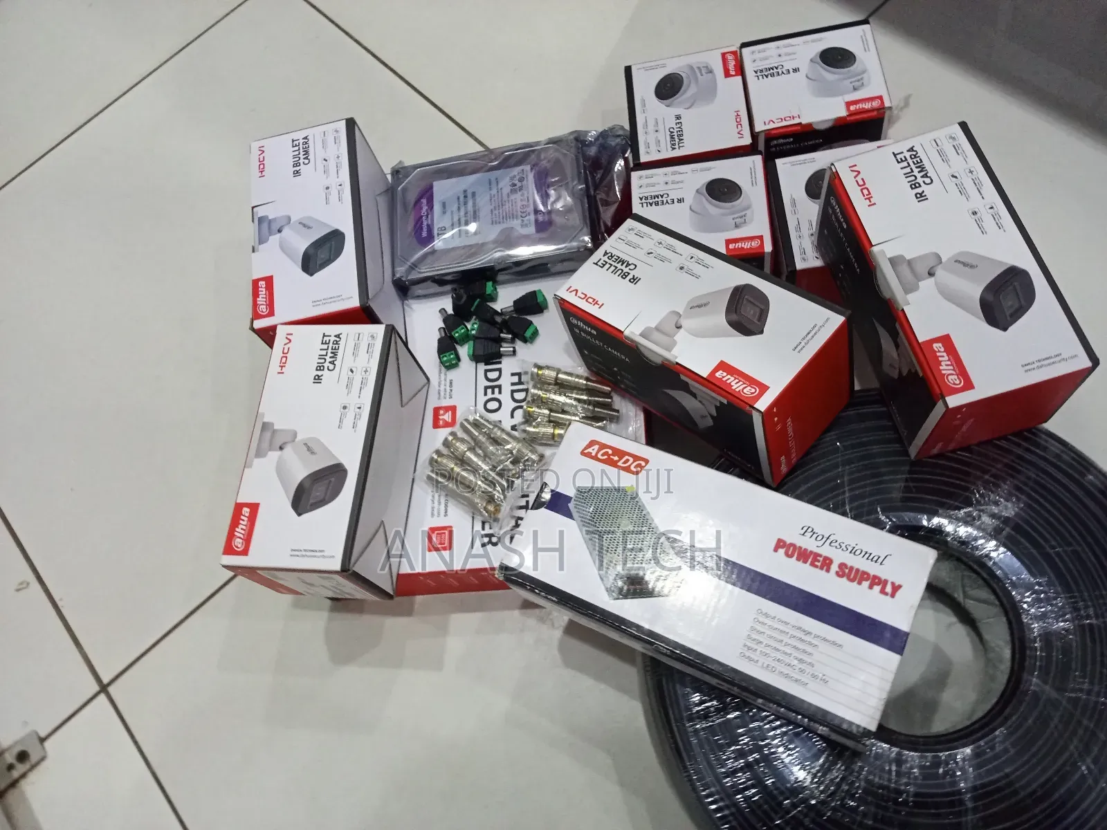 Perfect 4 Dahua Camera Full Package With 4 Cameras Night Vision