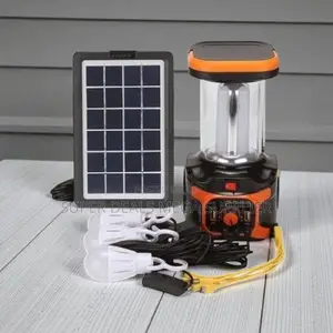 Solar Home Lighting System With Torch, 3w Led Bulbs and Fm Radio