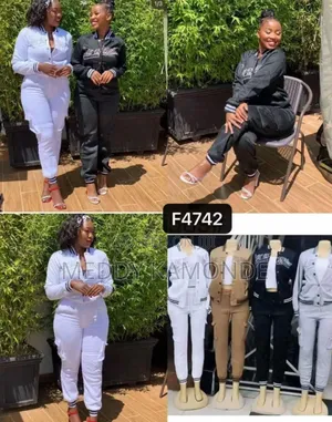 White Heavy Cotton Tracksuit Sets